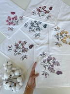 30x50 SARRA 6'LI 3D KADİFE HAVLU - GELİNCİK