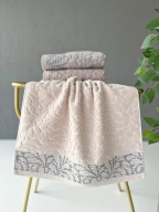 50x90 SARRA 3'LÜ SARE DİKİŞLİ DAMLA HAVLU