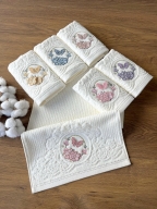 30x50 SARRA 3D BUKLE KREM 6'LI HAVLU - NİLSU