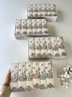 50x90 MYSOFT 6'LI 3D NAKIŞLI KÜPELİ HAVLU - BUKET
