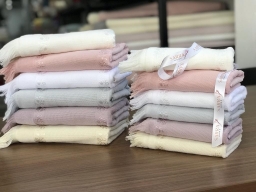 MYSOFT ANALI KIZLI ETAMİN SAÇAKLI HAVLU