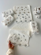 30x50 SARRA 6'LI BAMBU İPEK GÜPÜRLÜ HAVLU