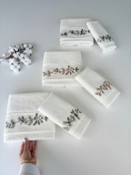 SARRA KAPAMA 2'Lİ ROKOKO NAKIŞLI HAVLU - GÜL