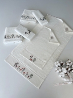 SARRA KAPAMA 2'Lİ ROKOKO NAKIŞLI HAVLU - LAVANTA