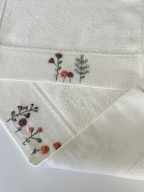 SARRA KAPAMA 2'Lİ ROKOKO NAKIŞLI HAVLU - LAVANTA