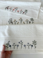 SARRA KAPAMA 2'Lİ ROKOKO NAKIŞLI HAVLU - LAVANTA