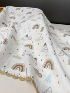 SARRA TIĞ OYALI MÜSLİN BEBEK ÖRTÜSÜ