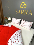 SARRA ÇİFT TARAFLI WELLSOFT YORGAN SETİ - KALP