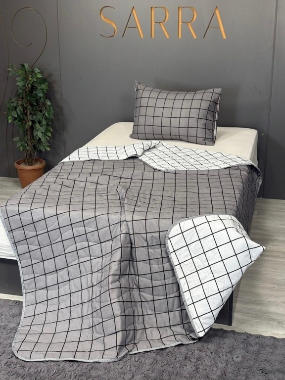SARRA HOME TEK KİŞİLİK KAPİTONELİ YATAK ÖRTÜ SETİ