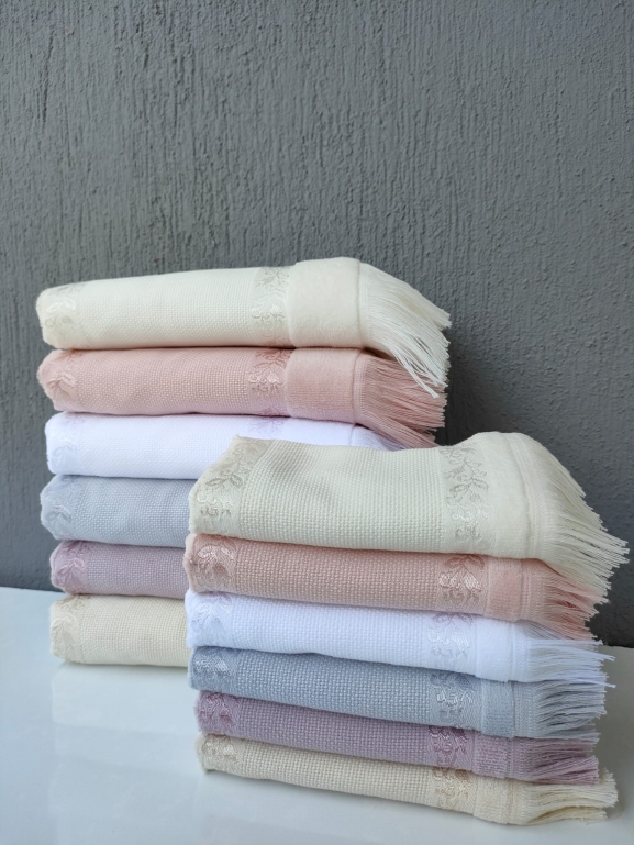 MYSOFT ANALI KIZLI ETAMİN SAÇAKLI HAVLU