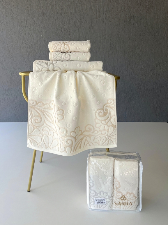 SARRA ANALI KIZLI FİRUZE PVC 4'LÜ HAVLU SETİ