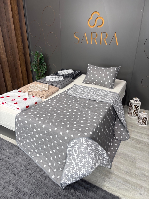 SARRA HOME TEK KİŞİLİK KAPİTONELİ YATAK ÖRTÜ SETİ